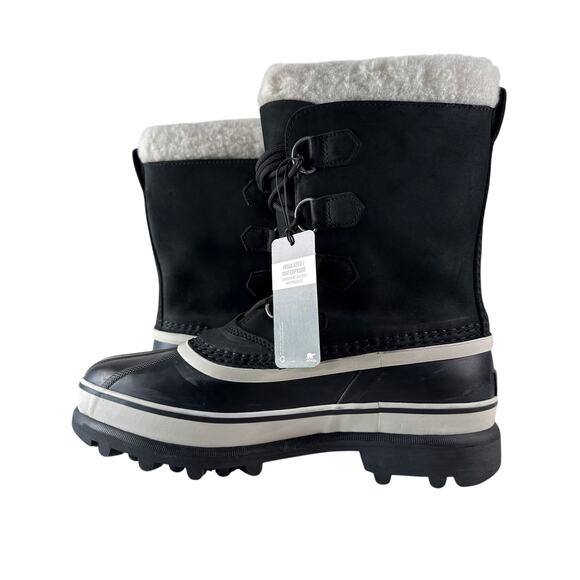 Sorel Caribou Winter Snow Boots Womens 10.5 Waterproof Leather Insulated Black - Picture 4 of 12
